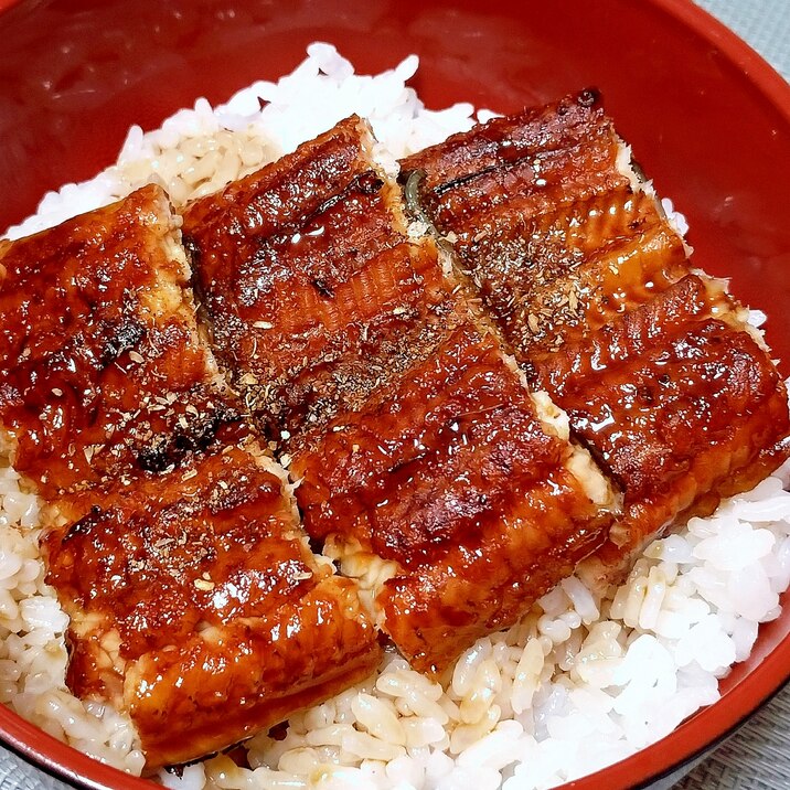 スーパーの鰻もふっくらおいしく変身☆うな丼